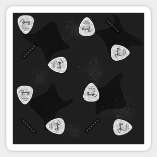 Fancy Picks in Slate Gray Sticker